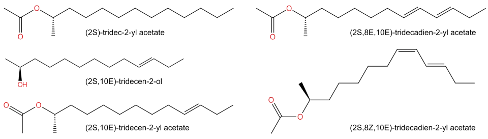 Pheromone compounds of Mayetiola destructor